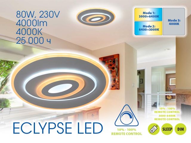 Мултифункционална плафониера ECLYPSE LED