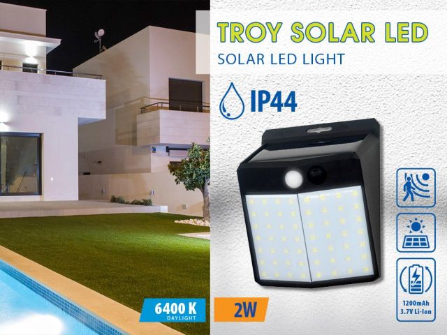 Соларно LED тяло със сензор за движение TROY SOLAR LED