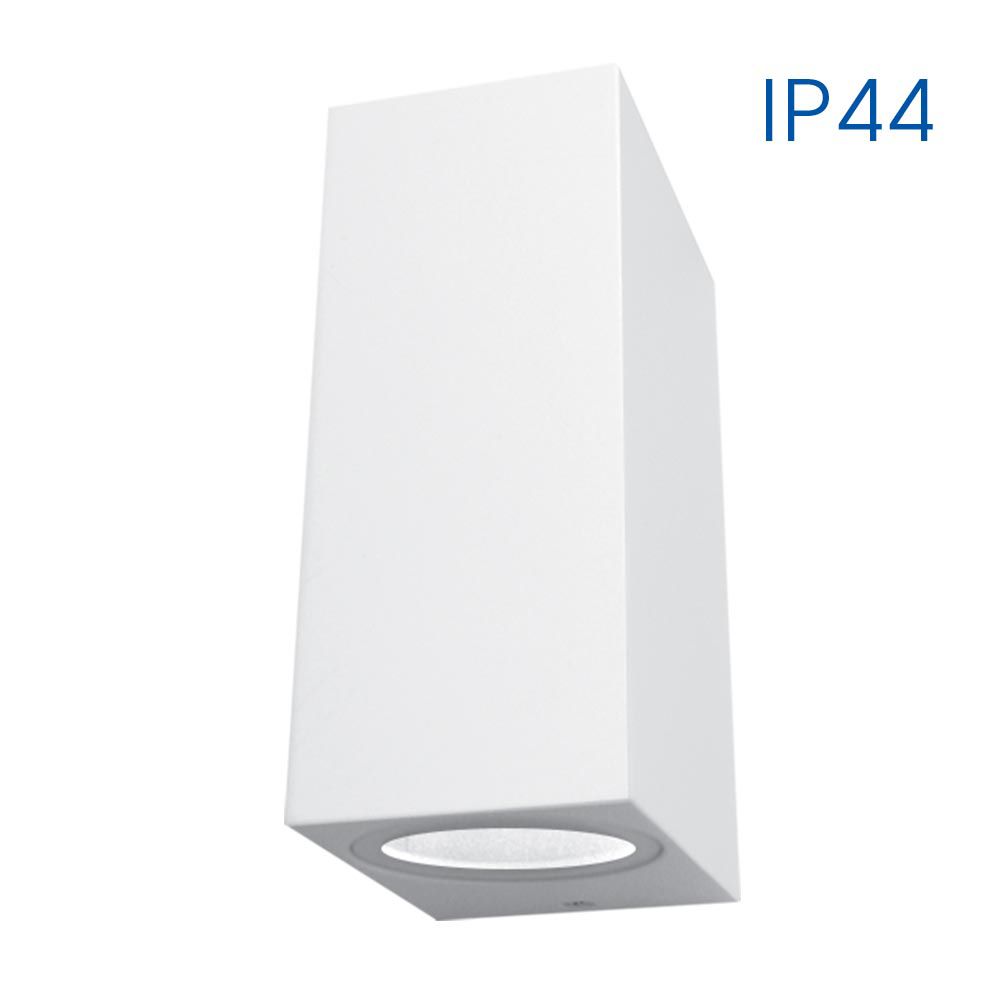 Фасаден аплик PORTO/SQ ∙ 2 x GU10 ∙ бял ∙ IP44