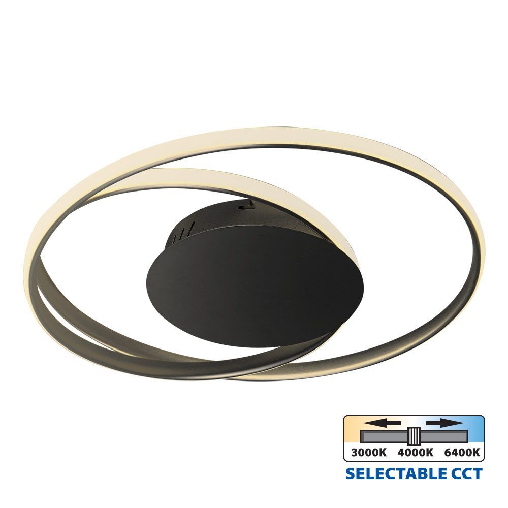 LED плафониера ODEON LED ∙ 38W ∙ 1840lm ∙ черен  ∙ CCT-SWITCH ∙ 3000K-4000K-6400K